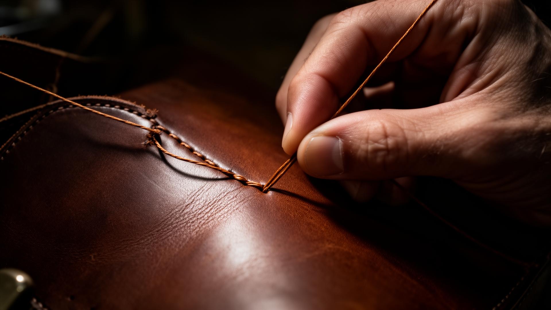 Artisan hand-stitching premium leather